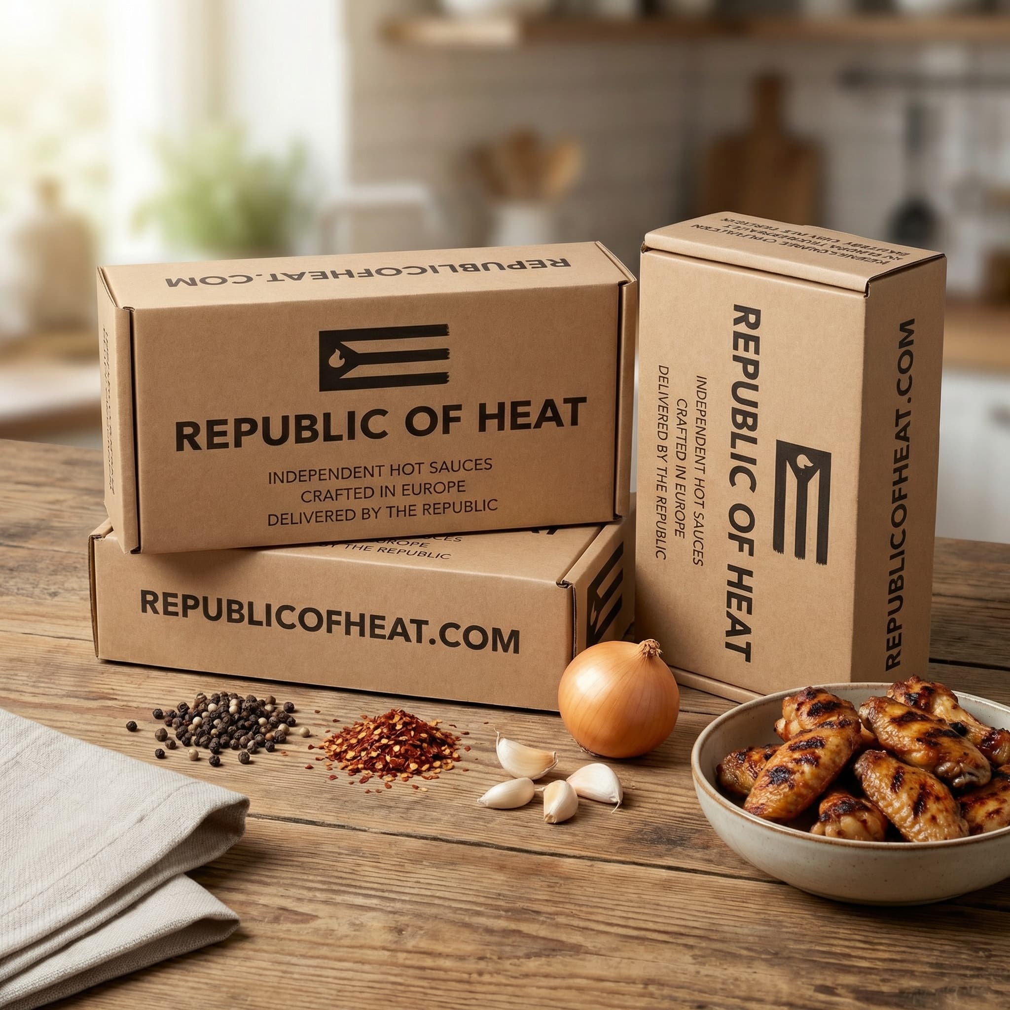 Assorted small-batch hot sauce bottles arranged for a tasting