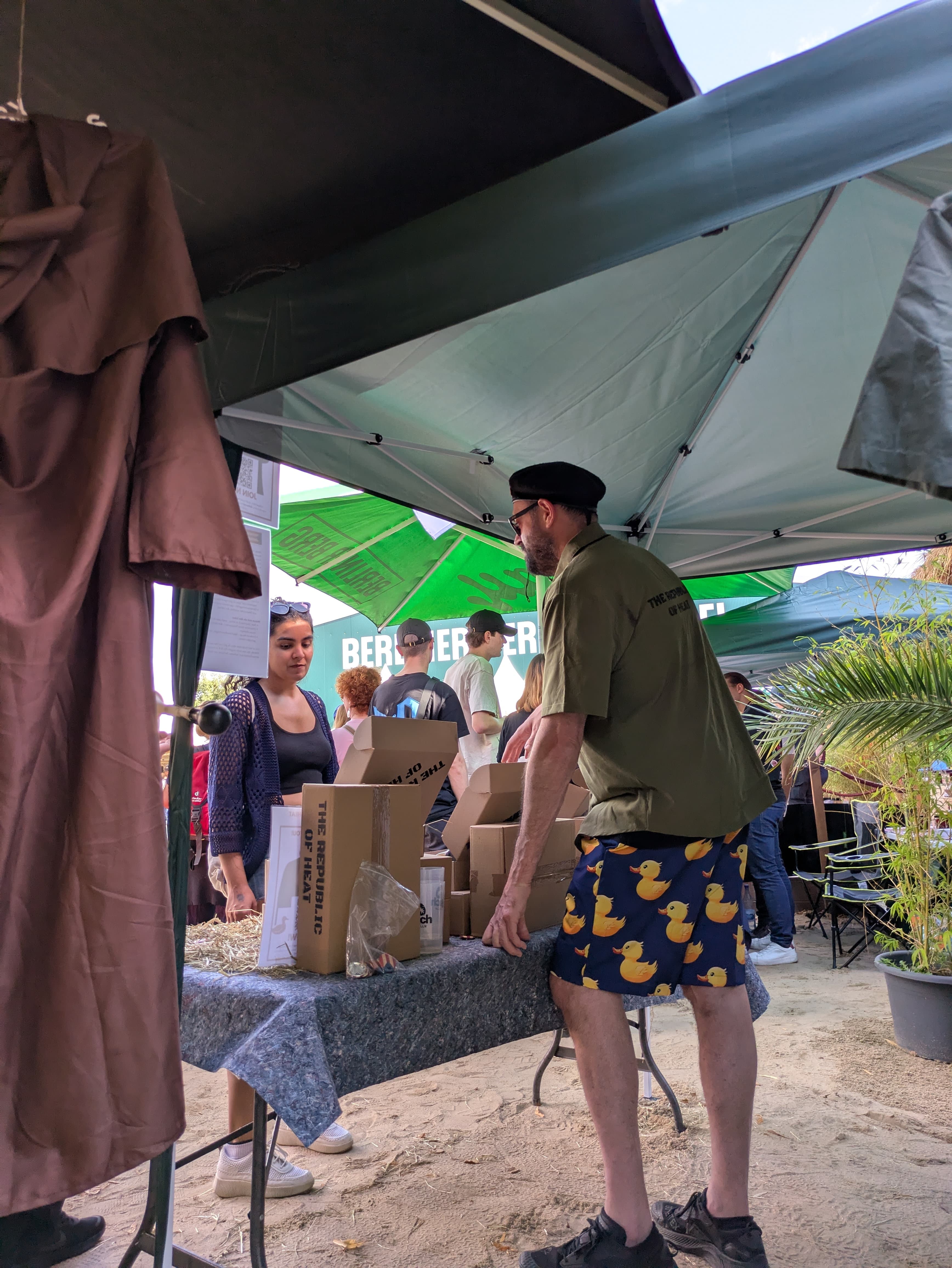 Chatting with a guest